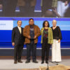 Rede Wayuri co-founder Marivelton Barroso and ISA socioenvironmental policy specialist Juliana Radler receive the 2022 Rule of Law Award.