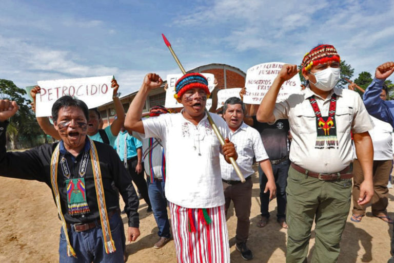 A protest held in the Yankuntich community