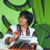 Joan Carling, Indigenous rights activist of the Indigenous Peoples' Major Group, speaking at COP26 climate talks Forest in November 2021. Image courtesy of Karwai Tang/ UK Government via Flickr (CC BY-NC-ND 2.0).