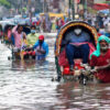Flooded road.