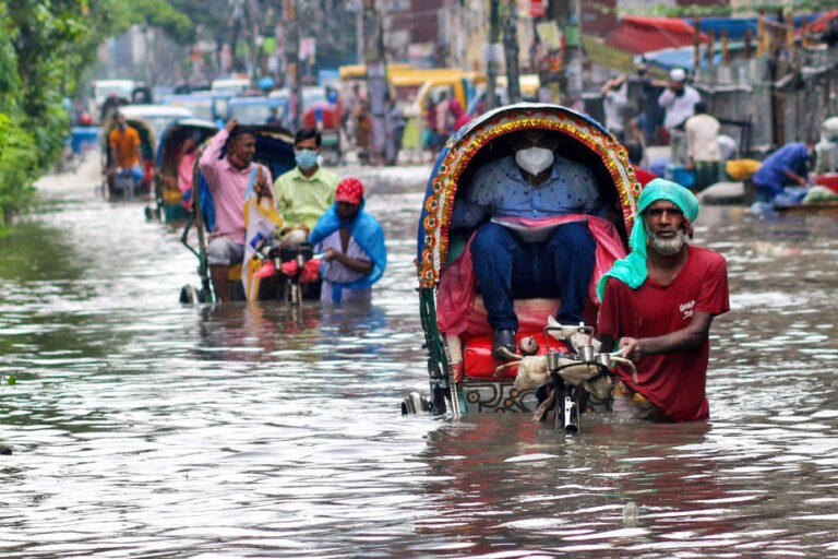 Flooded road.