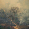 Fire in the Jaci-Parana Extractive Reserve, in Porto Velho, Rondonia state
