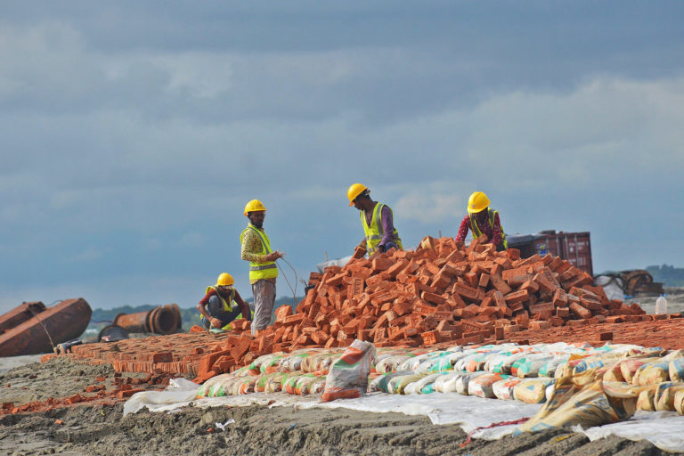 A power plant under construction in Bangladesh.