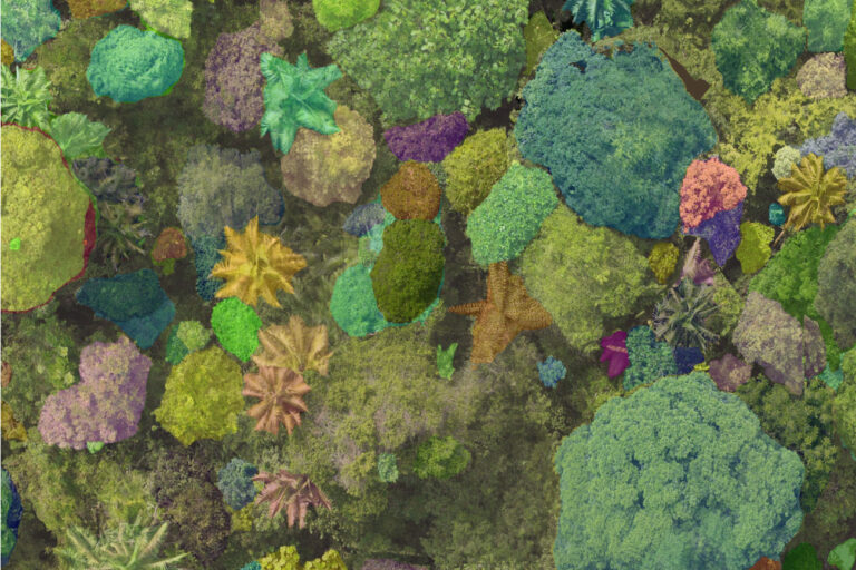 A biodiversity index created by Bioverse using machine learning to detect species and then spatially categorize them. Image courtesy of Bioverse.