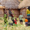 Indigenous Borana women farmers and their children in Ethiopia.