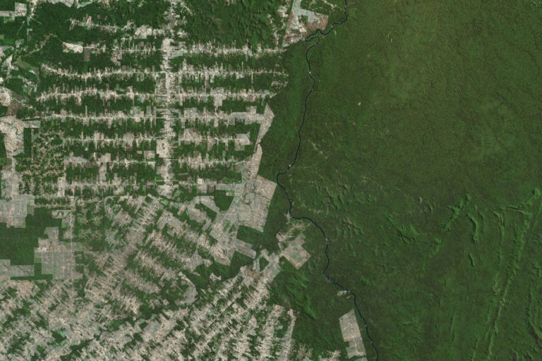 Deforestation frontier in Jaru, Brazil