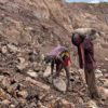 Laborers at a cobalt mine.