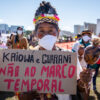 Indigenous mobilization in Brasilia on the Esplanada dos Ministérios against bill 490 and against the time frame for it to be voted on by the court. Image by Cícero Pedrosa Neto/Amazônia Real.