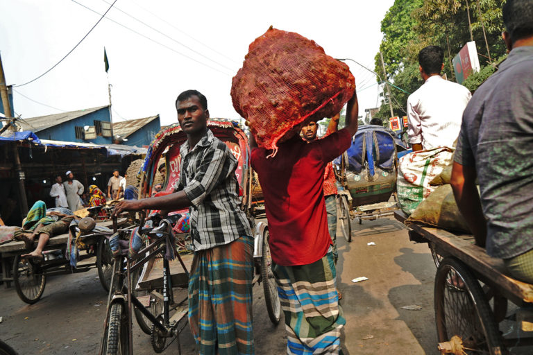 Street in Dhaka, Bangladesh.