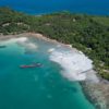 The developers on Koh Toteung smothered the island's corals in sand while creating an artificial beach in June 2022.