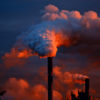 Smoke from a factory chimney.