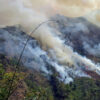 A forest fire in Nepal.