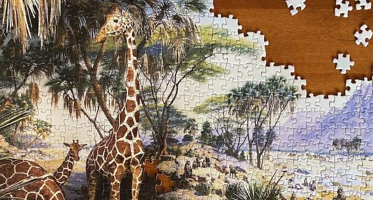 Puzzle of a natural history museum diorama. Image by Erik Hoffner for Mongabay.