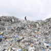 A mountain of UK plastic waste near Wespack Recycling Factory in Malaysia, via Greenpeace Media Library.