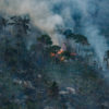 Fire near the Manicoré River in Amazonas state in August 2022. Photo © Christian Braga / Greenpeace