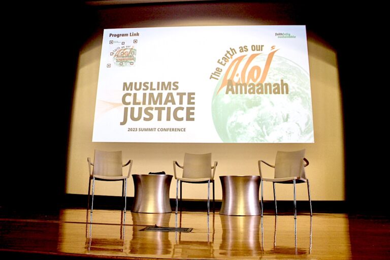 Muslim communities represent a large percentage of the global population and are greatly impacted by climate change, and therefore deserve seats at important climate change negotiations like COP28. Image courtesy of Memona Hossain.