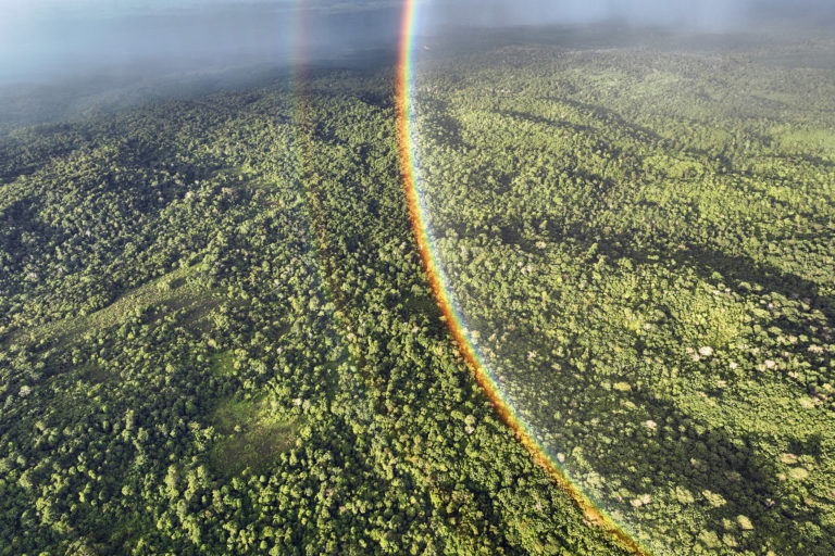 Rainbow over Jambi, Indonesia. Photo credit: Rhett Ayers Butler / Mongabay