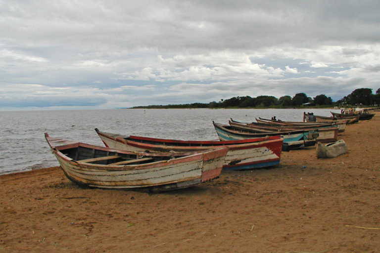 Boats in Lake Malawi National Park.