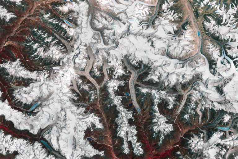 Satellite image of Mount Everest.