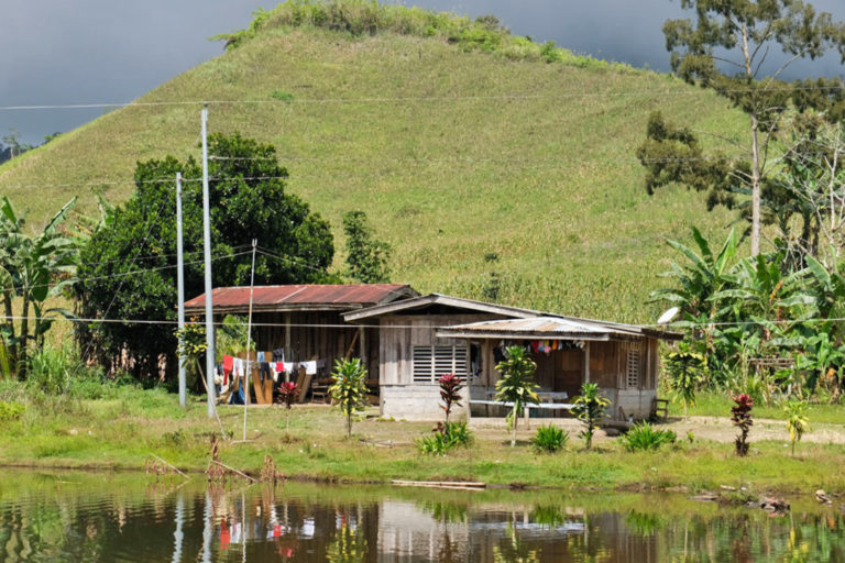 Power lines supply electricity to residents within the Tampakan project