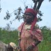 A Gbaya farmer in Mbanti-Mbang, on land left unscathed by the agro-industrial project / Image © Yannick Kenné.