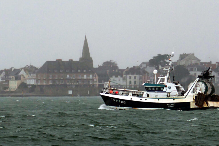 A trawler Naoned in the European part of North Atlantic Ocean.