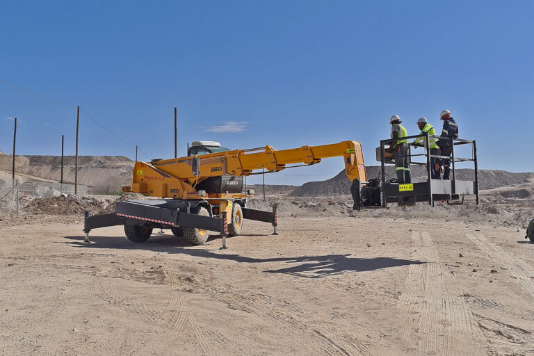 At a mining site in Uis, Namibia.